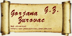 Gorjana Zurovac vizit kartica